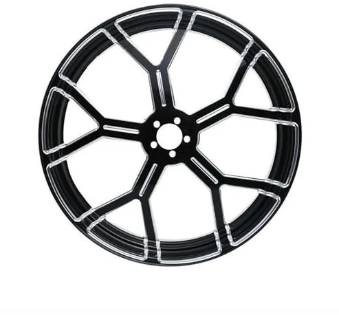 Stahlfelge Hinterradnabe Für Harley Für Touring Road King Road Street Glide Electra Glide 2008-2020 Motorrad 21 CNC Vorderrad Felge Nabe Mit Dual Disc Motorrad Vorderrad-Hinterradfelge Radnabe(Color: