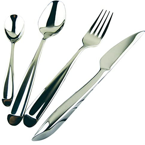 XDAWQP Besteck-Sets 4-TLG. Besteck-Set, Messer, Gabel, Löffel-Set, Geschirr, Edelstahl-Geschirr-Set, Zero Waste, Küchen-Besteck-Set, Geschenk