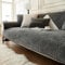 Upgrade Milchsamt Superweiche Sofa Überzug L Form U 1/2/3/4 Sitzer Couch Überzug Ecksofa, Sofabezug Set Universelle Rutschfeste Sofaschoner SofaÜberwurf Schutzdecke für Wohnzimmer(Dunkelgrau 90*240cm)