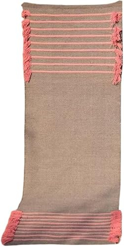 Yogamatte aus 100 % organischer rutschfester Baumwolle, umweltfreundlich, handgewebt, rutschfest und dick (61 x 72 x 5 mm) für die tägliche Fitness zu Hause, bequem, extra lang (Multi 8)
