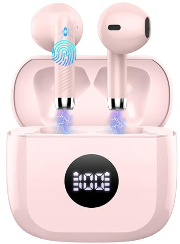 Cuffie Bluetooth Auricolari Bluetooth 5.4, Cuffie Wireless con 4 ENC Cancellazione Rumore Mic, Cuffie in Ear 40 Ore di Riproduzione, Cuffie Senza Filo HiFi Stereo IP7 Impermeabili per iOS & Android