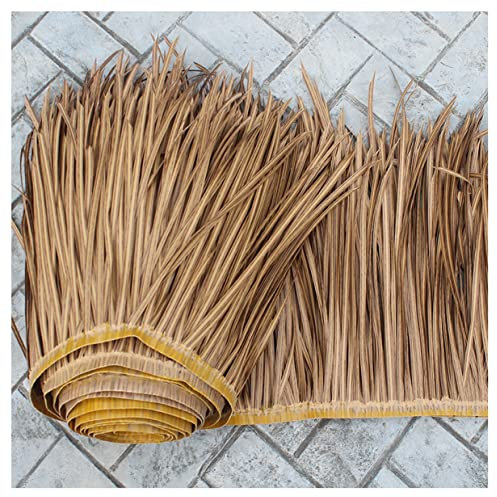 Künstliche mexikanische Tiki-Bar-Palme, Stroh-Rollen, 50 cm breit, Strohdach für Tiki-Barhütten, Terrassenschirm, Gartenpavillons, Größe: 0,5 x 2 m, natürliche Farbe