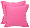 Betadistor Lot de 2 housses de coussin carrées confortables et décoratives de couleur unie en coton (housse uniquement, coussin non inclus) 45 x 45 cm, rose rouge 518-0389