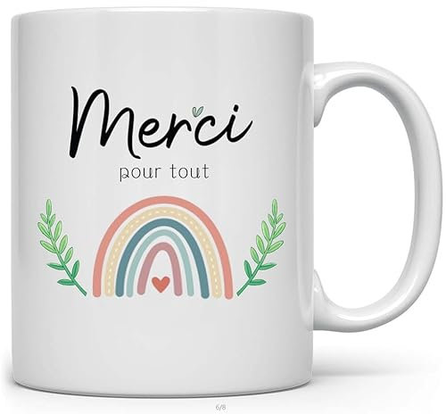 COEROW Merci Tasses Gratitude Cadeau Reconnaissant Tasses En Céramique Tasses De Boisson Chaude Pour Les Femmes Coupe de Parenté Anniversaire Souvenir Spécial Coupes Significatives Cadeau (2)