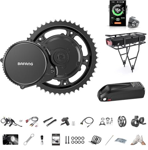 Bafang Moteur central 36 V 48 V 250 W - BBS01B Mid Drive Kit avec batterie (en option) et écran LCD pour pédales 68/73 mm - Kit de conversion de vélo électrique 8fun BBS01 G340