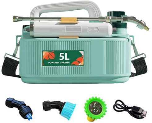 Spruzzatore elettrico da giardino da 5 litri Bottiglia spray portatile ricaricabile USB Alimentato a batteria Irrigatore per irrigazione da giardino per giardino Fattoria