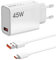 45W USB Ladegerät mit 6A Typ C Ladekabel 1M für Xiaomi Redmi Note 14 Pro 5G, 13 P ro, 12, 11, Poco X7 M7 Pro, Mi 11, Mi Pad 7, Schnellladegerät für Xiaomi Geräte, Power Adapter für USB C Geräte
