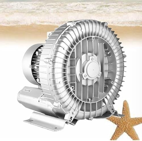 Soffiante Rigenerativo,Soffiante a Canale Laterale Soffiatore ad anello for acquario, soffiatore centrifugo, pompa for vuoto industriale for soffiaggio o aspirazione dell'aria 0,33 HP 0,47 HP 0,5 HP(5