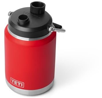 YETI Rambler Half Gallon Jug 2.0, Vacuum Insulated, Leakproof, Stainless Steel with MagCap, Rescue Red