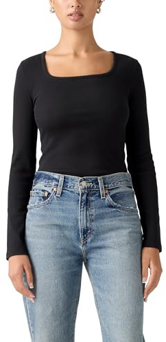 Levi's Damen Essential Sqrd Neck Long Sleeve T-Shirt (1er Pack)