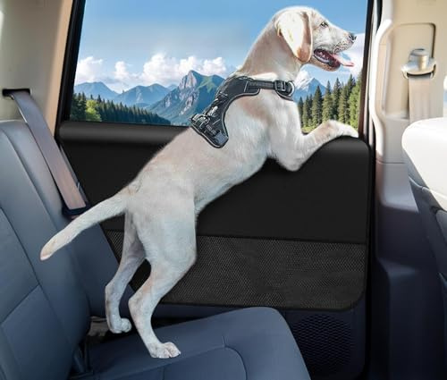Mayhug 2 Pack Dog Car Door Protector, Waterproof Scratchproof Pet Car Door Covers, Durable Washable Vehicle Door Guard, Anti Scratch Dog Travel Accessories for Most Cars & SUVs