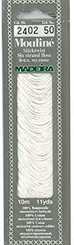 Sticktwist 10 m Farbe: 2402 weiß 10 m Madeira Garne # 0172402 NEU in OVP
