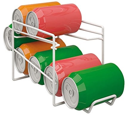 Metaltex Dispensador para Botes, Blanco, Metal, 14x33x15 cm