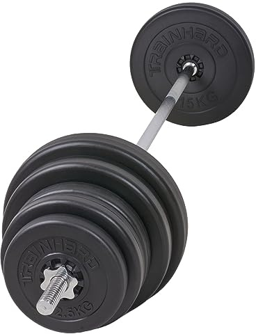 25kg - 110kg Hantelset Hantel Set Langhantel Hantelstange mit Gewichten Hantelscheiben