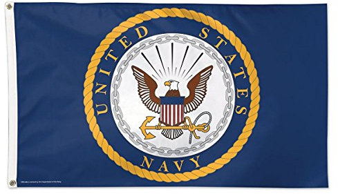 Wincraft Bandera de lujo de la marina militar de los Estados Unidos, talla única