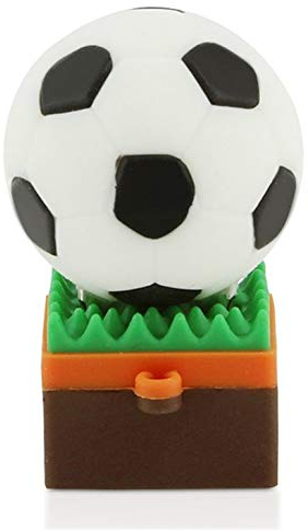 Ulticool - Football sur Herbe Verte 8 GB USB - Le Foot Flash Drive 8 Go – Clé Mémoire Stick Stockage de Données – Blanc Noir Vert