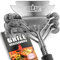 GRILLART Grillbürste und Schaber, borstenfrei, sichere Grillbürste für Grill, Edelstahl, Grillrostreiniger, sicheres Grillzubehör für Porzellan/Weber-Gas/Holzkohlegrill, Geschenke für