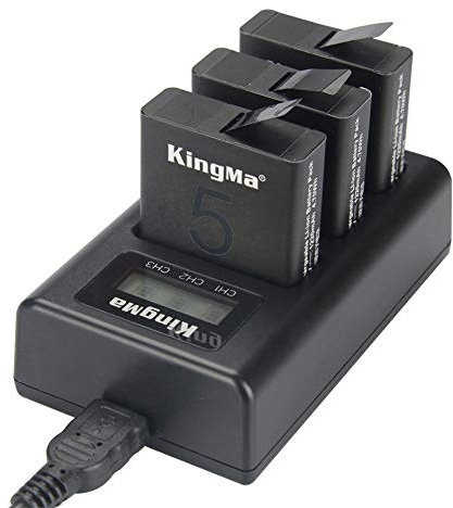 DUBENS Chargeur de batterie USB 3 canaux pour caméra d'action Gopro Hero 6/Hero 5