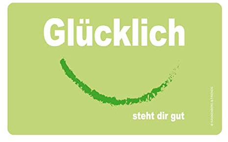 Rannenberg & Friends Frühstücksbrettchen, Brettchen 23x14cm, GLÜCKLICH