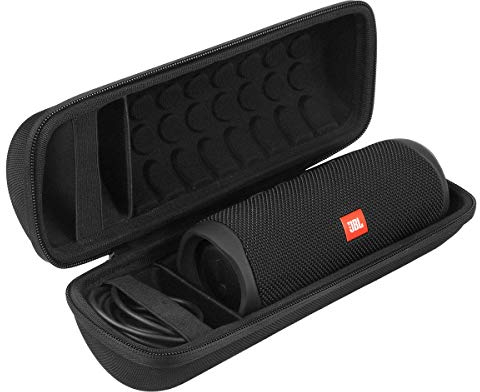 Khanka Duro Viaje Estuche Bolso Funda para JBL Flip 7/6 /5 Altavoz Bluetooth portátil (Todo Negro)