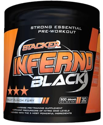 Inferno Black Pre-Workout Training Booster, Fruit Punch