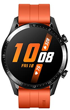 Huawei Watch GT2 Sport 55024321 - Smartwatch con Caja de 46 Mm (hasta 2 Semanas de Batería, Pantalla Táctil Amoled de 1.39, GPS, 15 Modos Deportivos, Llamadas Bluetooth), Naranja (Sunset Orange)