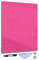 DekoGlas Magnettafel 'Pink' aus Glas 50x70cm, Memoboard inkl. Stift, Tuch & Magnet, Metall-Pinnwand für Küche & Büro