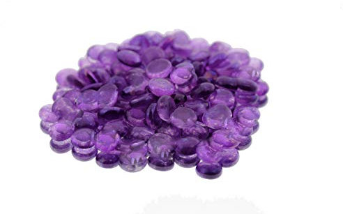 WGV Flat Marbles, Pebbles, Glass Gems for Vase Fillers, Party Table Scatter, Wedding, Decoration, Landscaping, Aquarium Decor, Crystal Rocks, Purple (5 Pounds, Approx 500 pcs)