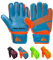 meteor Torwarthandschuhe für Junge Erwachsene, Junior, Kinder, Jungen, Torwart, starker Grip, Finger, Spines, Schutz vor Verletzungen, Relief, Fußball, Match Top (#6, Blau)