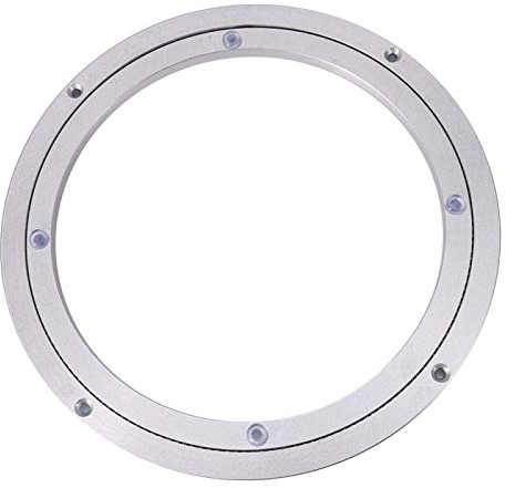 Tyenaza Base Giratoria de 10 Pulgadas, Rodamiento Base Giratoria, Placa de Cojinete Giratoria de Aleación de Aluminio de Alta Resistencia Mesa de Comedor Redonda, para Restaurante, Pastel