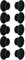 cyclingcolors 10x cache trou bouchon plastique 5mm à 35mm capuchon protection vis blanc noir gris marron meuble table chaise mur (Øtrou 12mm/Noir RAL 9005)