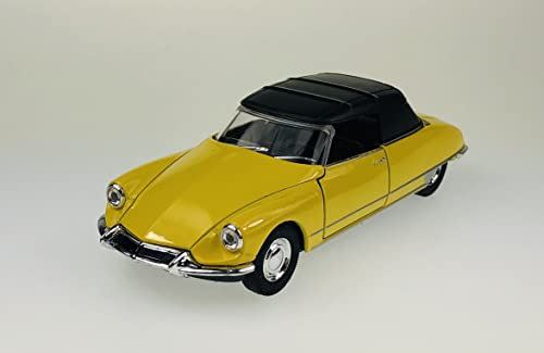 Dromader Welly Citroen DS 19 Cabriolet Gelb 1/34-1/39 Neu Modell Auto