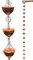 TFYADEN Regenketten - Pure Copper Lotus Large Cup Rain Chains for Downspouts 8.5 Feet Length Free Rinne Adapter Windspiel und Brunnen an regnerischen Tagen