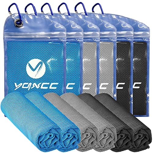 YQXCC Kühlendes Handtuch 6 Stück 120 x 30 cm, Eishandtuch, Mikrofaser-Handtuch für sofortige Kühlung, kühles kaltes Handtuch für Yoga, Strand, Golf, Reisen, Fitnessstudio, Sport, Schwimmen