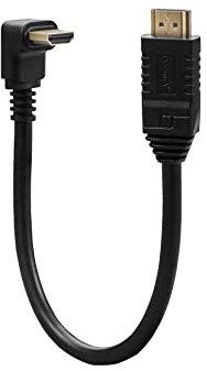 4K HDMI Cable, Short HDMI 90 Degree Down Angle/up Angle Cable Adapter Compatible with TV Stick, Roku Stick, PS5, PS4, Xbox360, 30cm (down Angle)