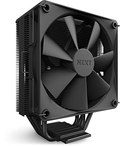 NZXT Enfriador de aire de CPU T120 - RC-TR120-B1 - Enfriador líquido de CPU - Tubos de cobre conductivos - Rodamientos dinámicos fluidos - Compatibilidad AMD e Intel - Negro