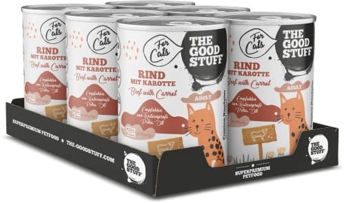 THE GOODSTUFF | Nassfutter für Katzen | Rind mit Karotte - 6er Pack (6 x 400gr)