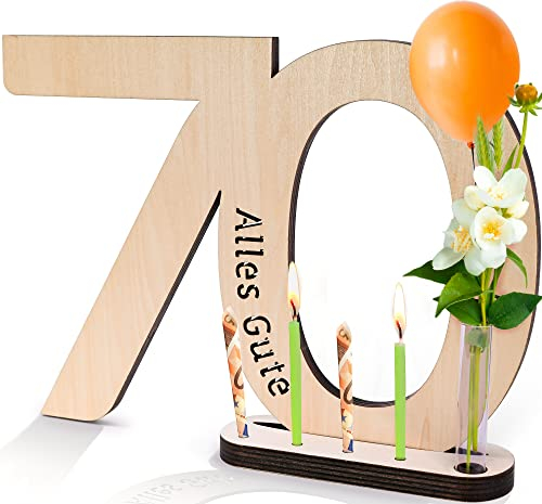 Milula Studios Holzzahl Alles Gute - Holzschild Gästebuch. Geburtstag, Jubiläum oder Hochzeitstag by (70)