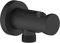 CHRIS BERGEN Wandanschluss - Schlauchanschluss mit Brausehalter - in Schwarz matt
