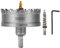 Mollom (81mm | 3-3/16) Scie cloche en carbure pour usage intensif avec 2 forets pilotes, coupe l'acier inoxydable, l'acier doux, le fer, le cuivre, le laiton et le plastique