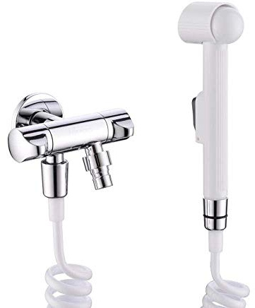 Kit de bidet à main, ensemble de pulvérisateur de bidet, pulvérisateur de couches en tissu en acier inoxydable, pistolet de pulvérisation de toilettes, bidet, buse de chasse d'eau, rehausseur de