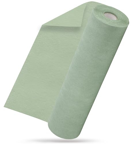 100%Mosel Chemin de Table en Non-tissé, en Vert Eucalyptus (30 cm x 25 m), Nappe décorative pour Anniversaires Mariages et pour des Occasions spéciales