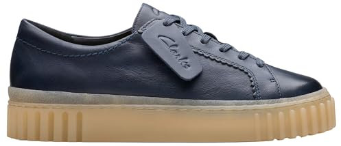 Clarks Damen Mayhill Walk Sneaker, Marineblau (Leder), 38 EU
