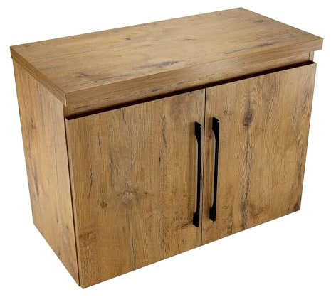 paplinskimoebel Badezimmer wandschrank, unterschrank für Badezimmer 80 x 39 x 56 cm, Kleiner badezimmerschrank, gästebadezimmerschrank in Eiche Lancelot