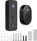 Sunydog Video Doorbell Camera Wireless with Chime Ringer Battery Powered Smart AI PIR Human Detection IP65 Waterproof 2.4G WiFi 2-Way Audio Night Viewing Cloud Storage Front Door Camera Indoor/Outdoor