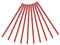PATIKIL Barres de Reliure de 10 mm, 10 Pcs Barres de Reliure en Plastique à Glissière, Capacité de 70 Feuilles, Format A4, pour Couverture de Rapport, Bureau, Étude, Rouge