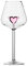 BestAlice Bicchieri da Vino Rosso Bicchiere da Vino con Cuore Rosa Trasparente con Stelo per Vino Rosso e Bianco, Bicchiere da Vino con Cuore Rosa Perfetto per Feste, Regali, Compleanni,(500 ml)