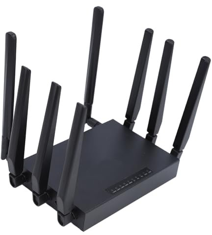 Routeur CPE 5G, Routeur Double Bande WiFi6 avec 8 Antennes, Réseau Ethernet Gigabit WiFi6 1000 Mbps Routeur WiFi 5G (Prise UE 90‑260 V)
