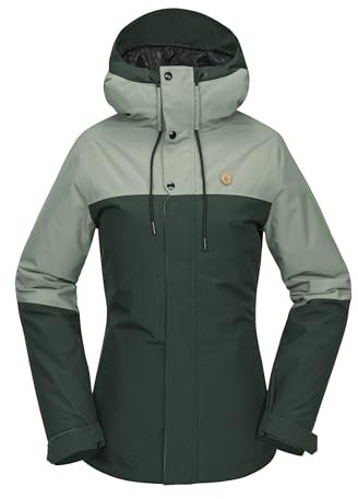 Volcom Damen Bolt Insulated Snowboard Ski Winter Hooded Jacket Schneejacke, Scarab S5, L