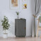 Homgoday Buffet Gris 34x40x75 cm Bois Massif de pin, Armoire Latérale avec Porte et 3 Compartiments, Meuble de Rangement Commode pour Cuisine, Salon, Chambre, Salle à Manger